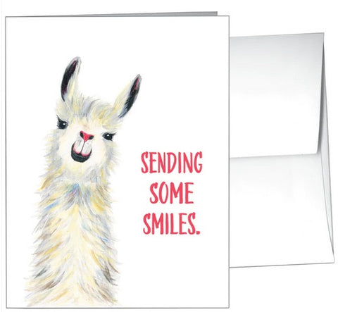 Sending Some Smiles Llama Card