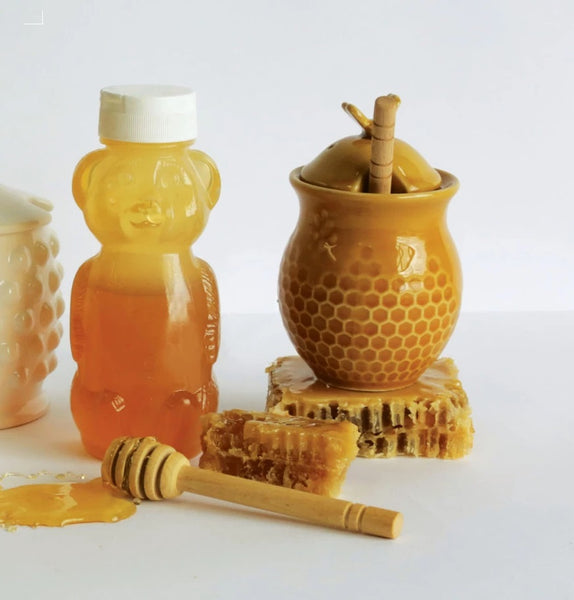 Ceramic Honey Jar with Dipper