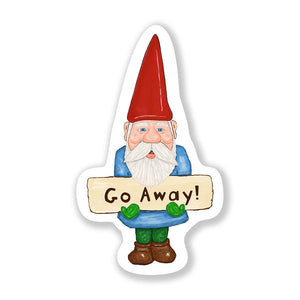 Go Away Gnome Sticker