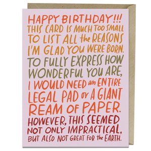 Ream of Paper Birthday Card