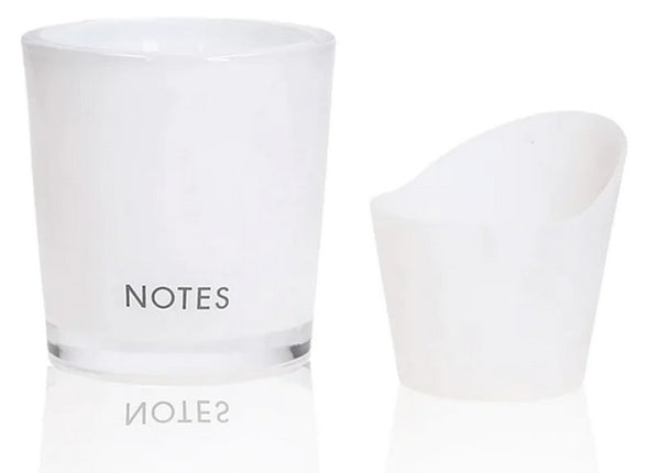 NOTES Starter Candle Glass / White