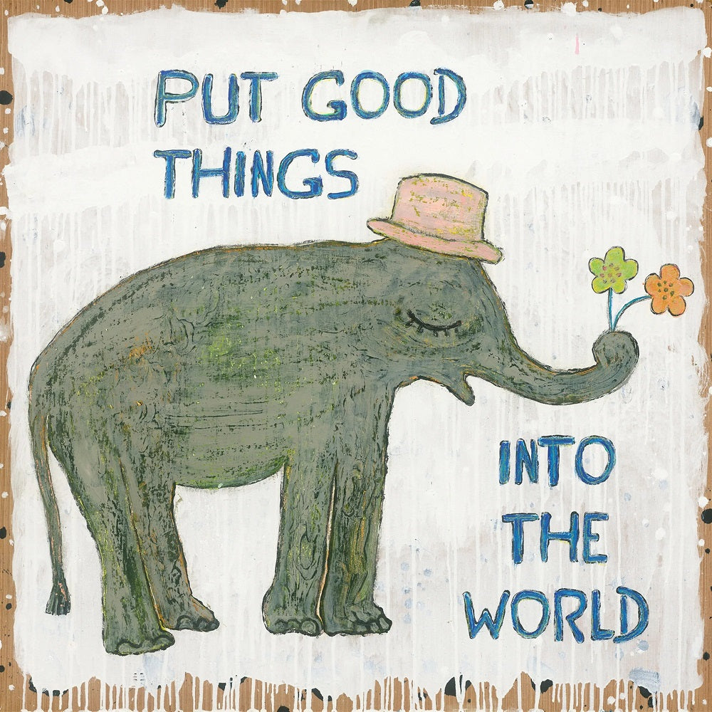 Good Things Elephant Wall Art