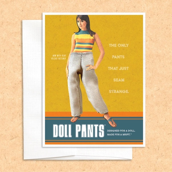 Doll Pants Blank Greeting Card
