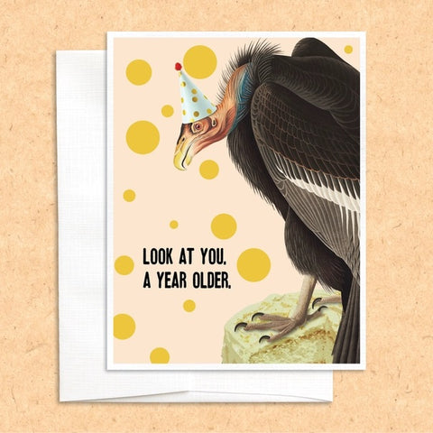 Vulture Birthday: A Year Older Card