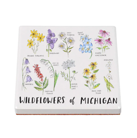 Michigan Wildflowers Coaster
