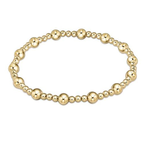 Classic Sincerity Pattern 5mm Gold Bead Bracelet