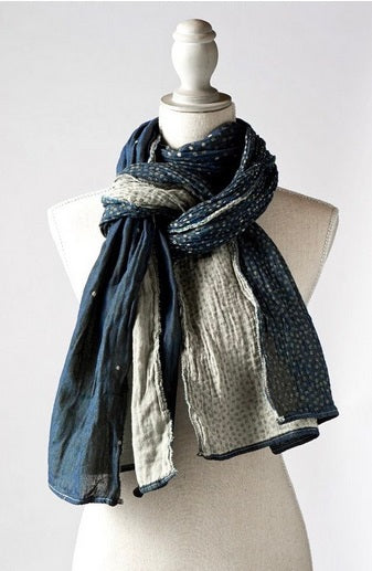 Gabrielle 8 Marine Organic Woven Scarf