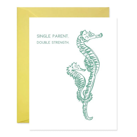 Single Parent Seahorse Card