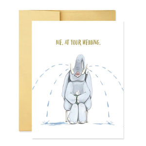 Weeping Elephant Wedding Card