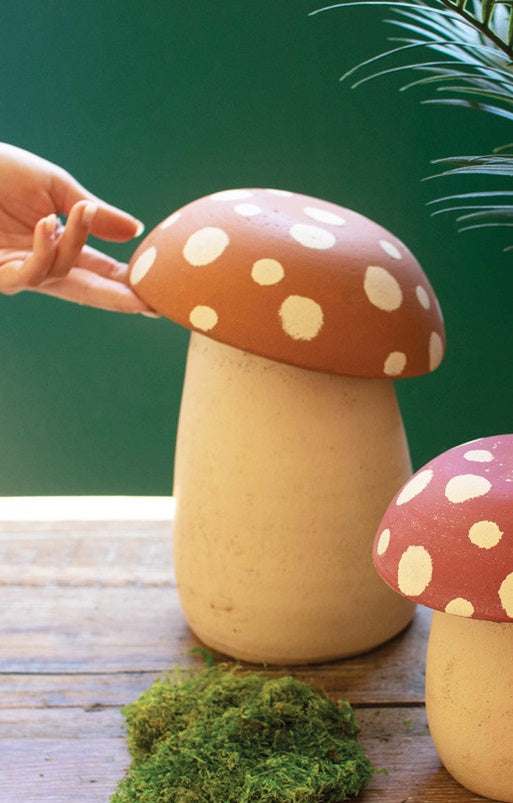 Clay Mushroom Canister / Large