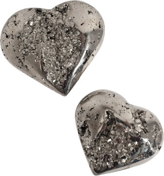 Medium Pyrite Crystal Heart