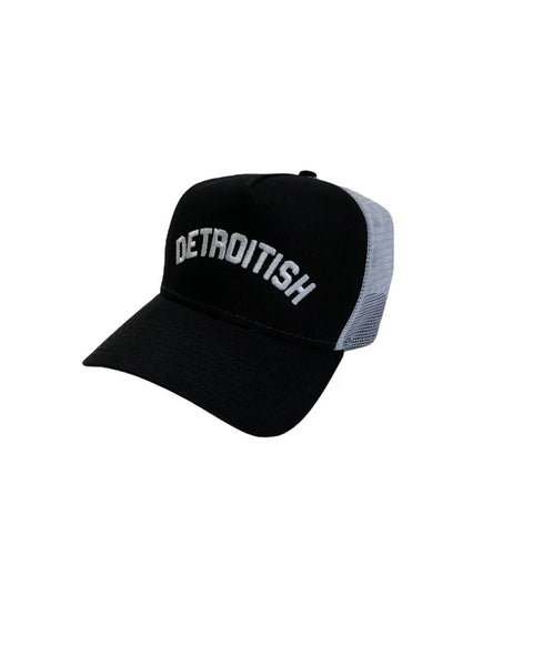 Detroitish Trucker Hat / Black & White