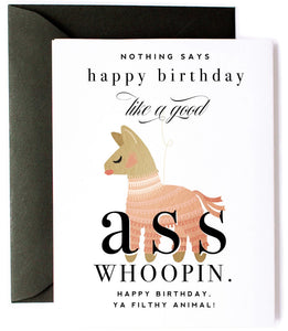 Ass Whoopin' Pinata Birthday Card