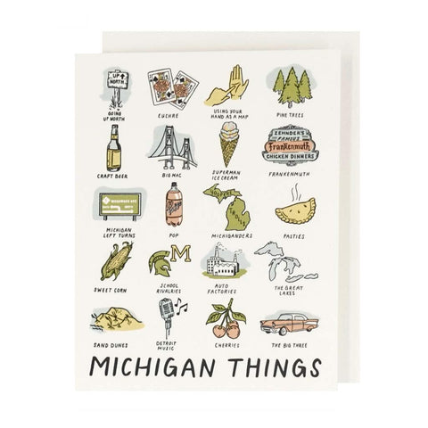 Michigan Things Greeting Card