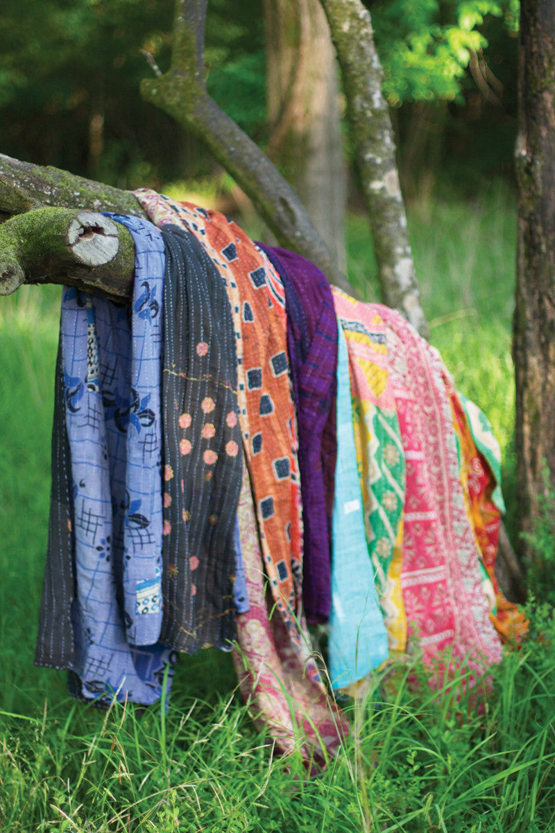 Recycled Kantha Throw / Assorted Colors & Patterns