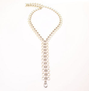 Long Circle Chain Y Necklace