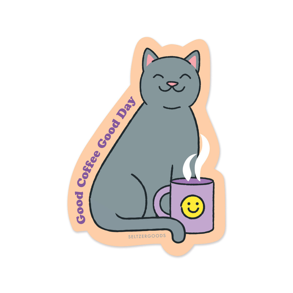 Good Coffee Cat Sticker