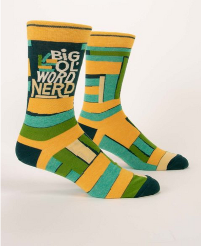 Blue Q Men's Socks Word Nerd