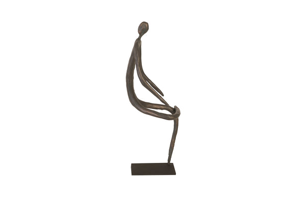 Abstract Sitting Figure Sculpture