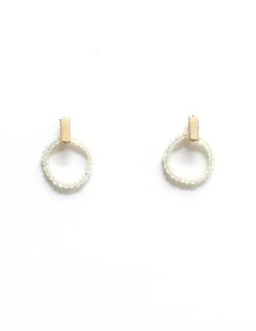Zingy White Opal Earrings