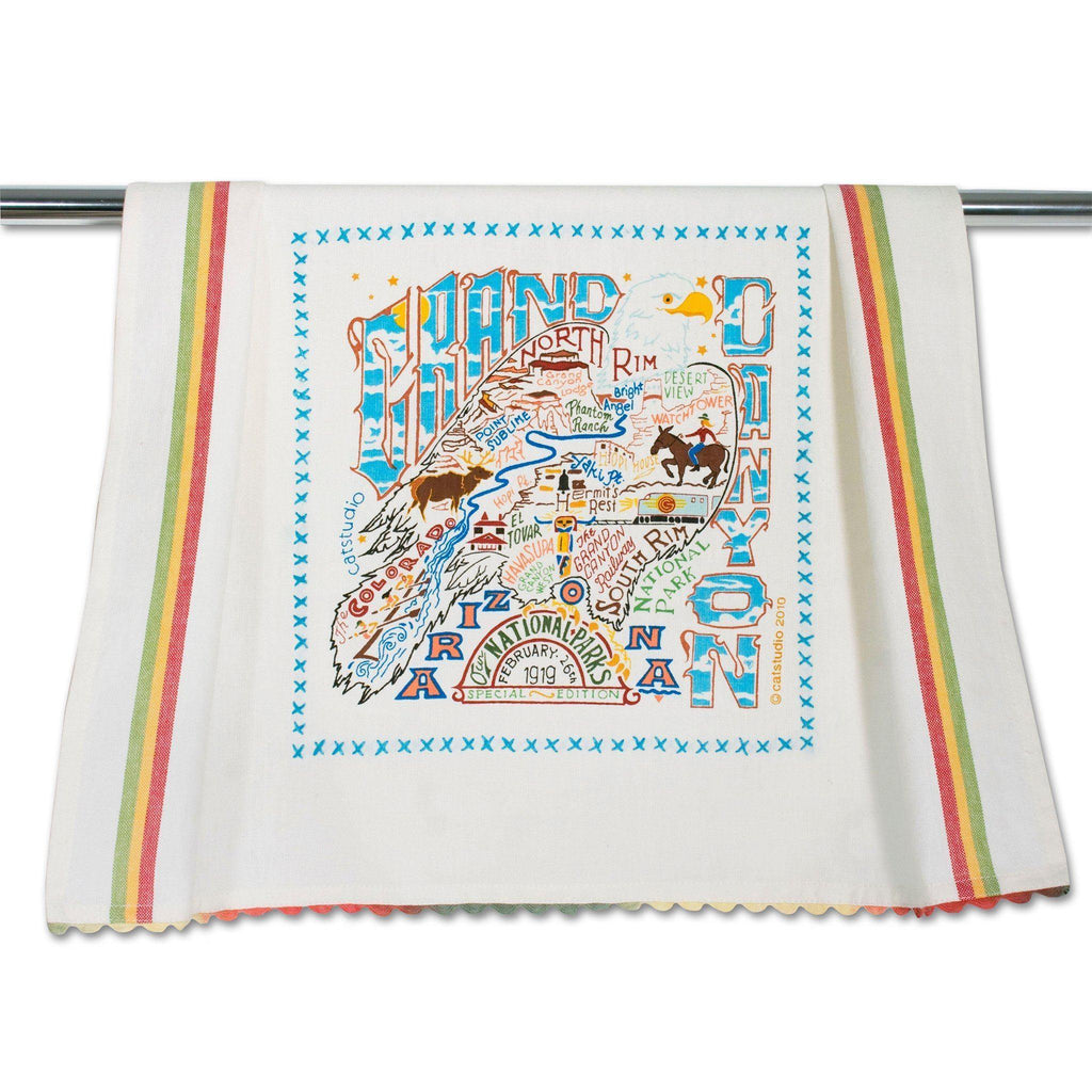 Embroidered Geography Dish Towel Grand Canyon