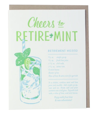 Mojito Recipe Retirement Card