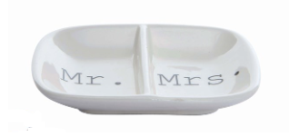 Ceramic Dish Mr./Mrs.