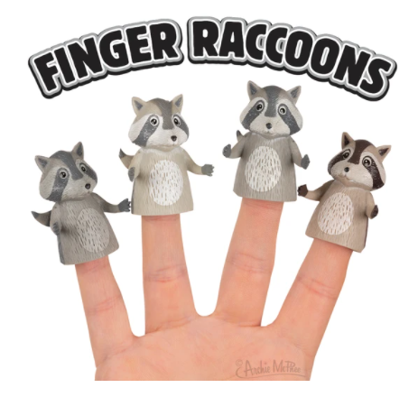 Finger Puppet Finger Raccoons