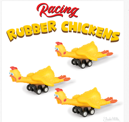 Racing Rubber Chickens - Leon & Lulu - Shop Now