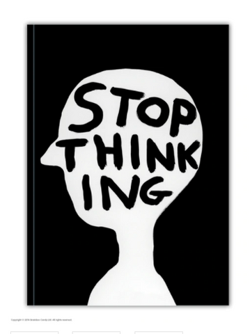 Notebook Stop Thinking - Leon & Lulu - Shop Now